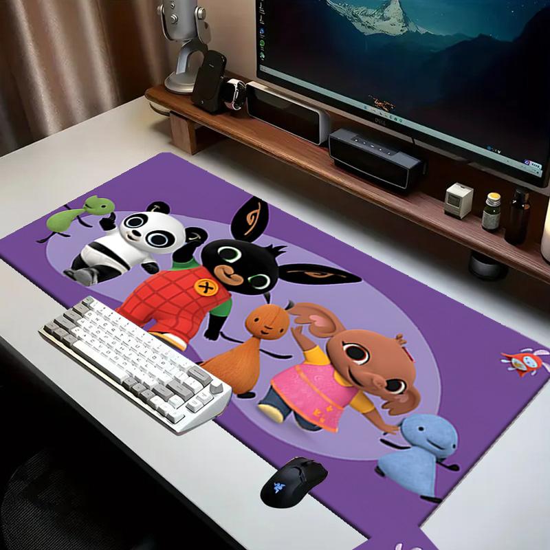 rabbit Bing Friends Garden Party   Mouse pad Office Desk Mat, Gaming Mouse Pad Mousepad, keyboard pad,Heavy-Duty Non-Slip Rubber Backing, Gift