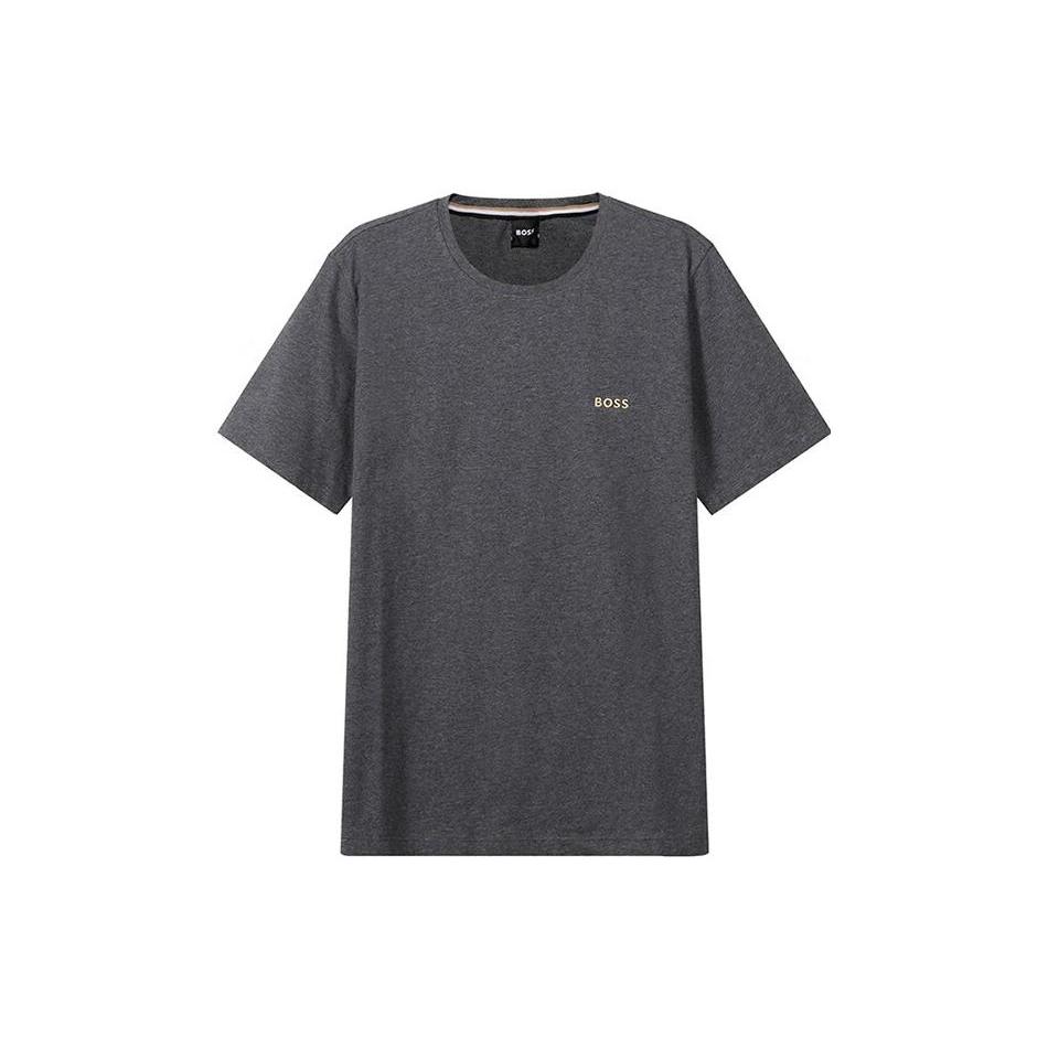 Hugo Boss T Shirts Men's Dark Gray Crew Neck Moderate Straight Fit 50469605-010