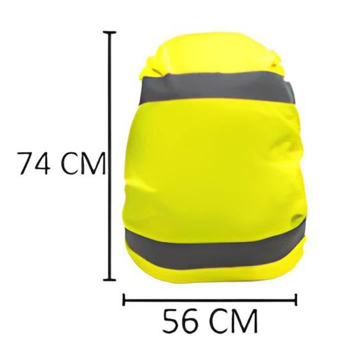Housse de pluie pour sac à dos - RETOO - 20L - Imperméable - Jaune fluo - Mixte