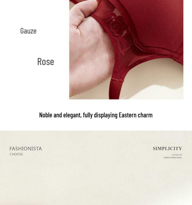 Rose Rendezvous: Red Seamless Push-Up Bra for Comfort and Enhancement