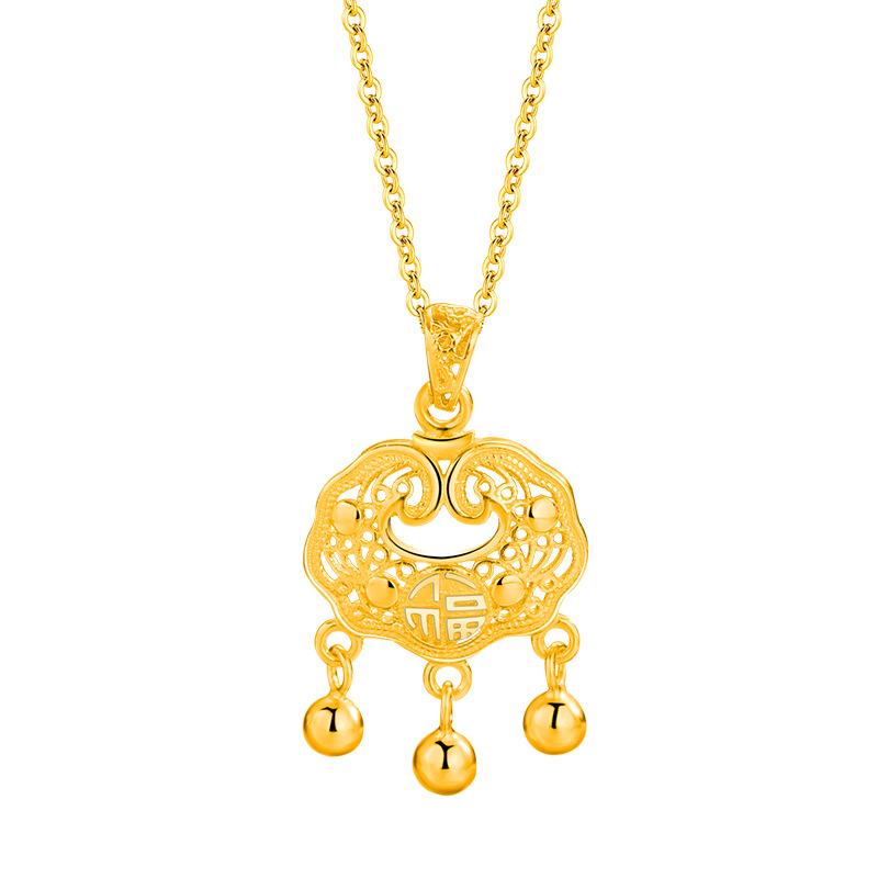 

S925 Серебряный замок удачи Lucky Ruyi жемчужное ожерелье ювелирные изделия Niche Женский замок безопасности кулон ключичная цепочка серебряные ювелирные изделия 925 silver