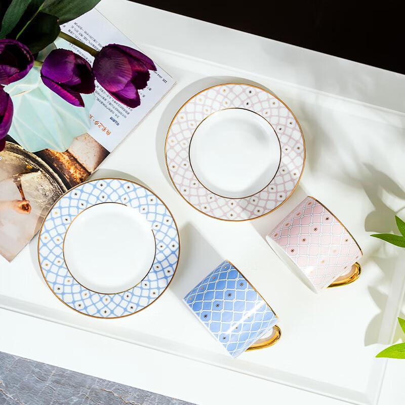 Tang Hui Dopamine Bone China Coffee Cup & Saucer Set