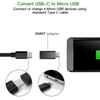 1/2/4Pcs USB C Female to Micro USB Male Adapter, Micro USB to USB C Adapter Compatible with Nexus LG Xbox Samsung Galaxy Devices