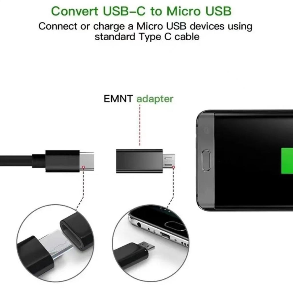 1/2/4Pcs USB C Female to Micro USB Male Adapter, Micro USB to USB C Adapter Compatible with Nexus LG Xbox Samsung Galaxy Devices