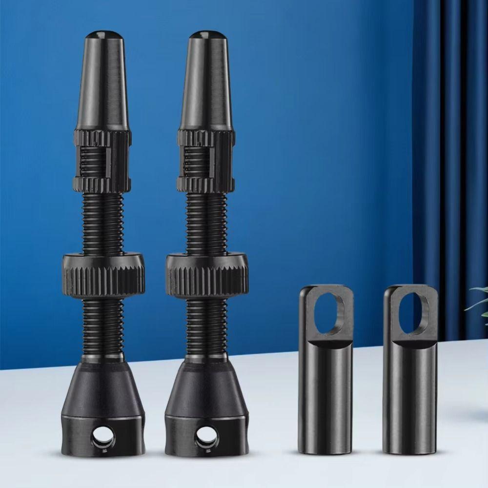 1 Pair 40mm/44mm/60mm Tubeless Tire Valves CNC Technology Bike Valve Kits  Mountain Road Bike