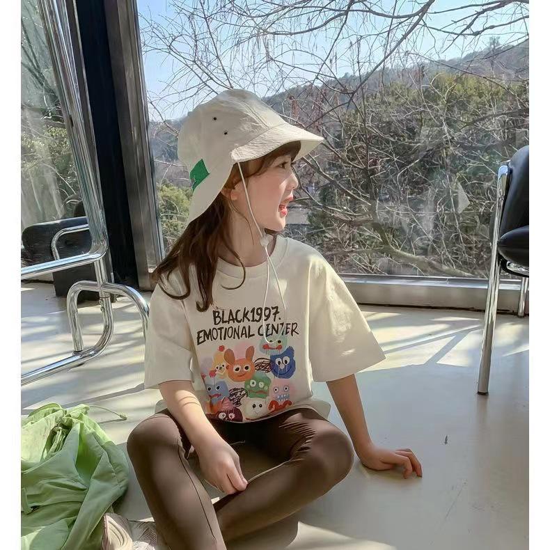 2024 Korean Style Girls' Short-Sleeve Summer T-shirt - Fashionable Children's Top