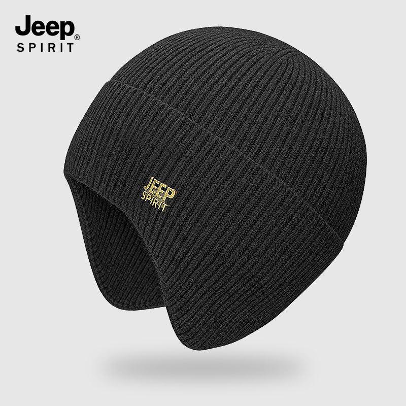 Jeep winter ear protection knitted hat men's outdoor cold and warm wool hat women's casual versatile pullover hat