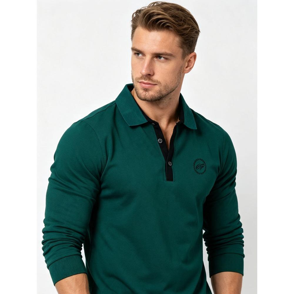 Men's Plus Size Long Sleeve Polo Shirt Autumn Winter Business Casual Cotton Top Breathable Stretch Loose Fit M-6XL White Black Navy