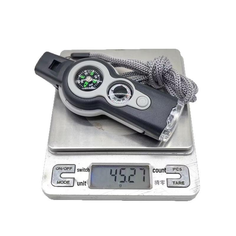 Brangdy Multi-Tool Überlebspfeife mit Kompass und Thermometer