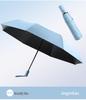 Compact Windproof Dual-Use Black Umbrella: UV Sunshade for Men & Women