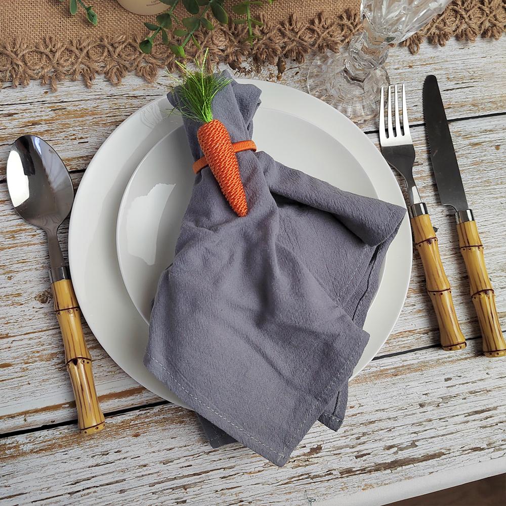 Tischdecken-Servietten mit gesäumten Kanten Stoffservietten 100% Rohbaumwolle Falten nach dem Waschen Großartig für Küche Hochzeit Deko