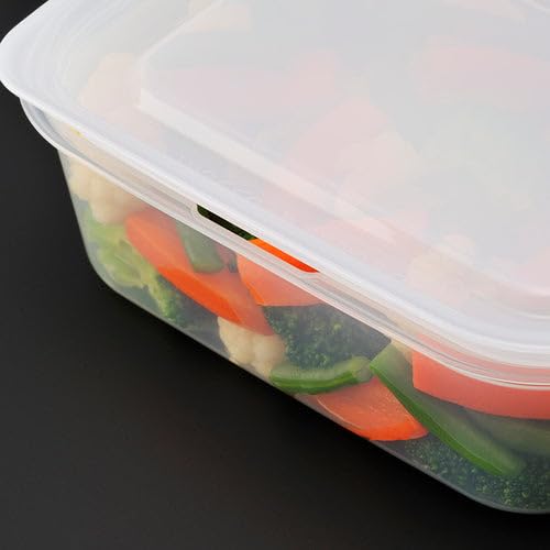 Microwave and Dishwasher Safe Rice and Frozen Rice Containers (Clear) with RC Sticker (rcnp1) - Set of 2