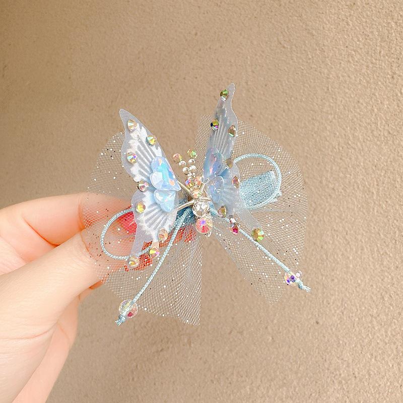 Colorful Crystal Butterfly Hair Clips for Girls – Lively Winged Pair