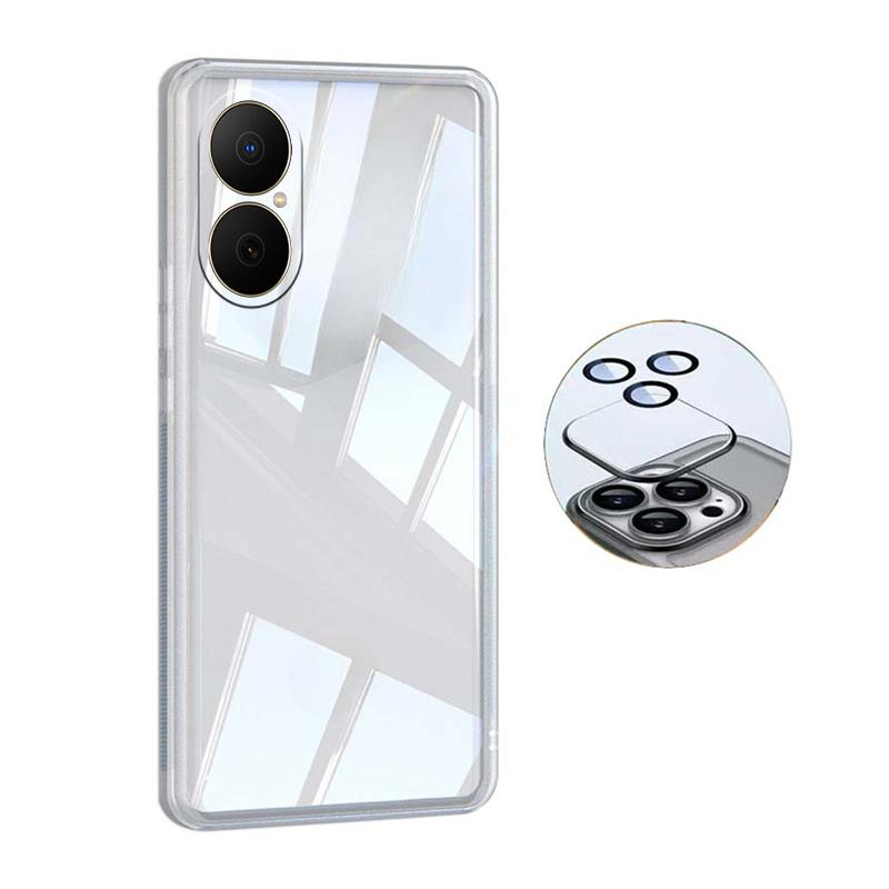 For Huawei Nova Y73 Case Camera Protection Semi Transparent Soft Silicone Shockproof with Lens Protector Films for Huawei Nova Y73 Back Cover