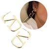 Minimalist Geometric Gold Lightweight Letters Earrings Highlight V Shaped Earrings for Women Aesthetic Ear Jewelry