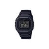 CASIO Customized watch modified series black resin case classic retro small square watch W-218H-1B W-218H-1B-HeiSeBiaoDaiHeiHuangSeBiaoJing