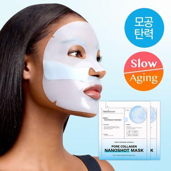 Immediate pore improvement/soothing and soothing MediAnswer Collagen Nano Shot Mask (10 sheets) - Choose 1 Pore/Calming