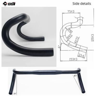 Manillar de bicicleta de carretera curvo de aleación de aluminio ligero para grava todoterreno ODI, fabricado en Taiwán