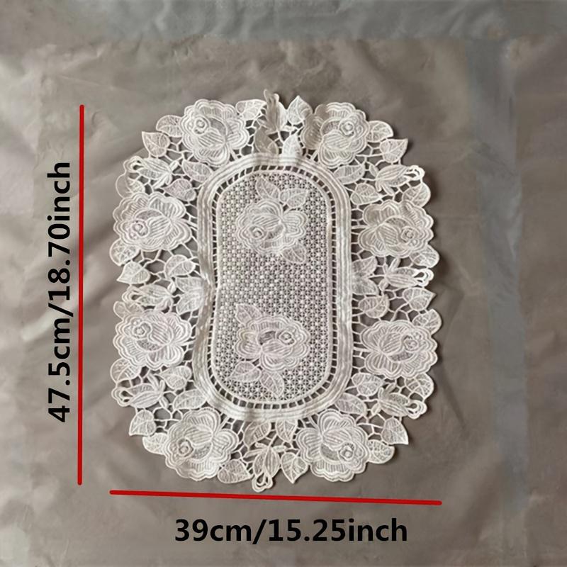 

Роскошный кружевной хлопок, вышитый цветок, дорожка для стола, скатерть, рождественское украшение свадебного стола и аксессуары 39cm x 47.5cm