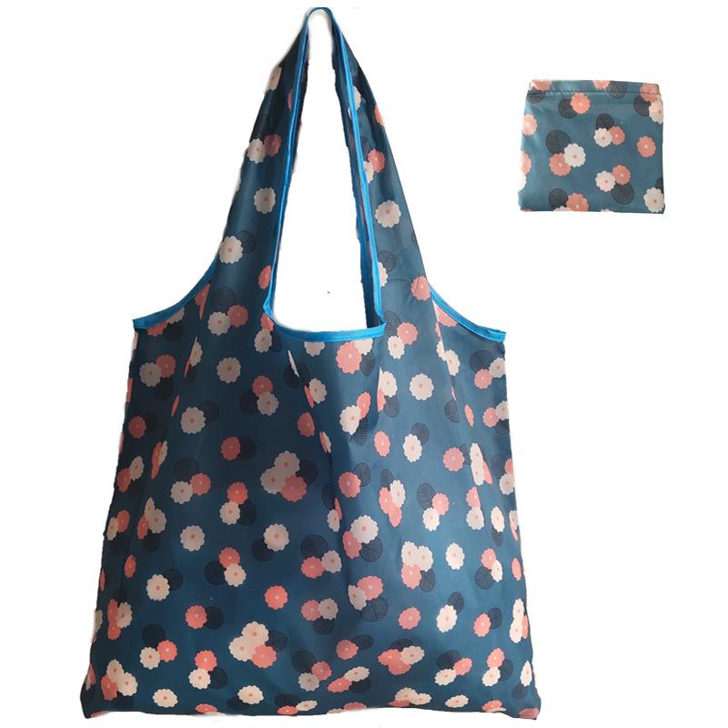 Reusable Shopping Bags Women Foldable Tote Bag Portable Cloth Eco Grocery Bag Folding Large Capacity Fruit Vegetable Handbags