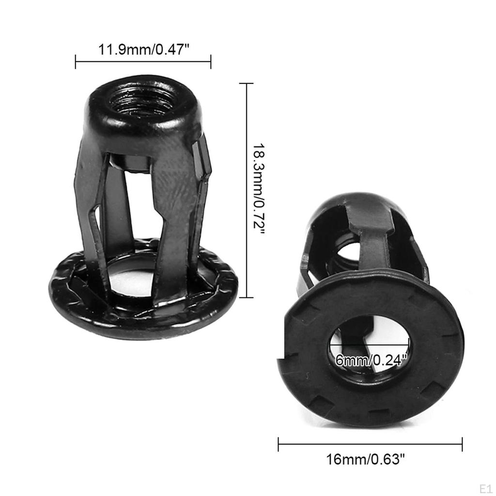 10Pcs Car Screw Base Clamp Trunk Nuts, Durable Easy to Install Replacement Automotive Parts Metal