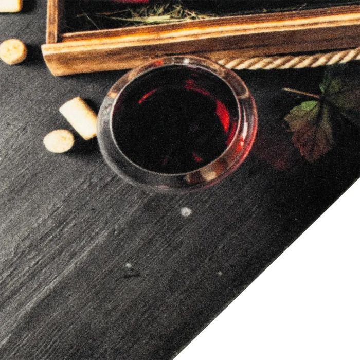 Tapis de cuisine - vidaXL - Bouteille de vin - 60x300 cm - Lavable - Velours