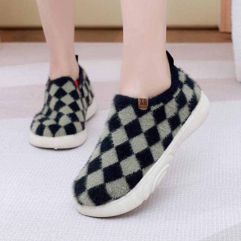 Women's Autumn and Winter New Flat Shoes - Daily Casual Soft Bottom Shaggy Fluffy Fluffy Shoes Lightweight Comfortable Single Step Women's Shoes