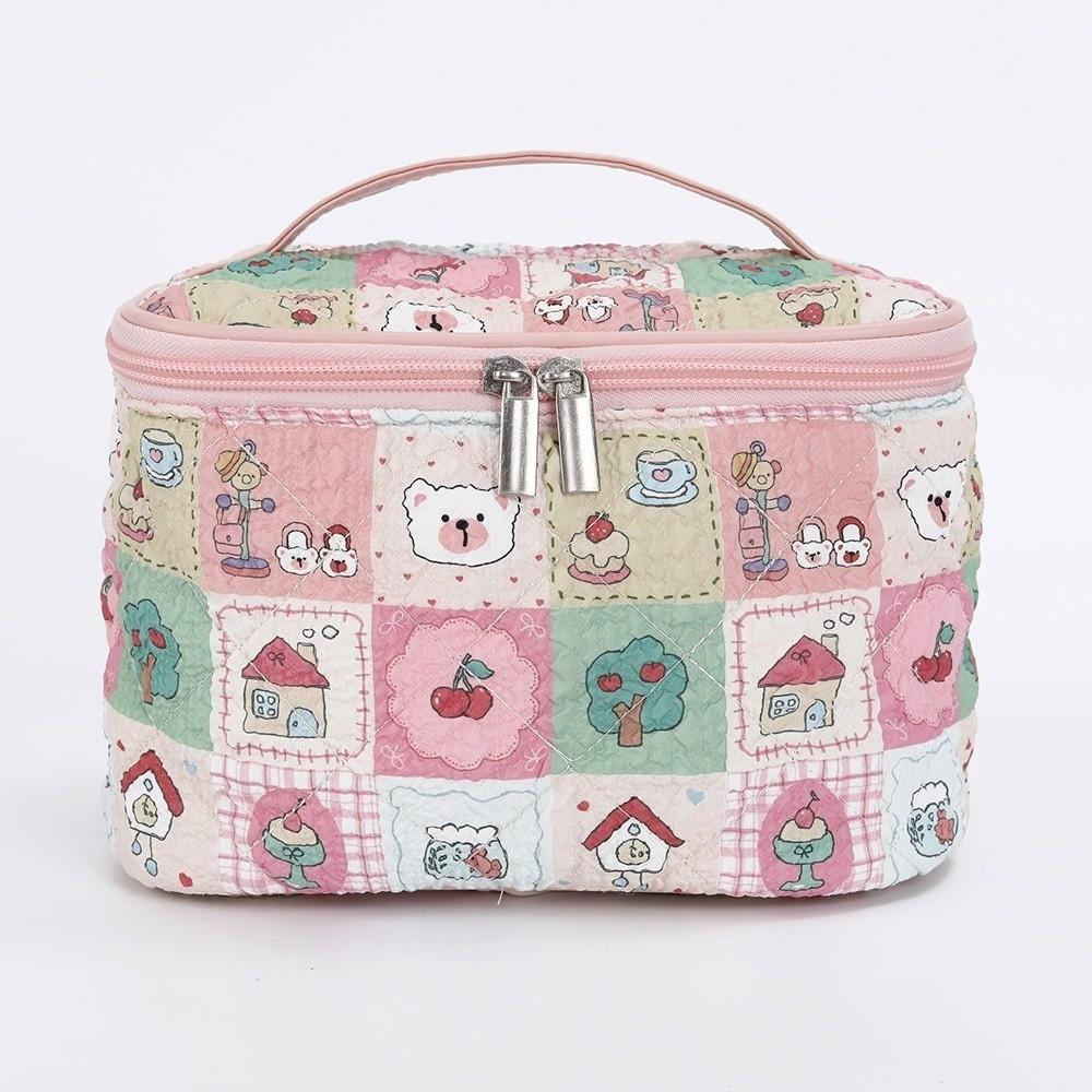 Portable Large Capacity Makeup Bag Cartoon Pattern Korean-style Makeup Storage Bag Cosmetic Bag Travel