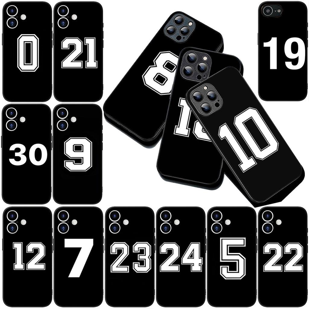 for Apple iPhone 17 16 14 15 Plus Pro Max 16E ProMax + 15Plus 15+ 16+ Phone Case Lucky Number Football Basketball No 23 24 7 5