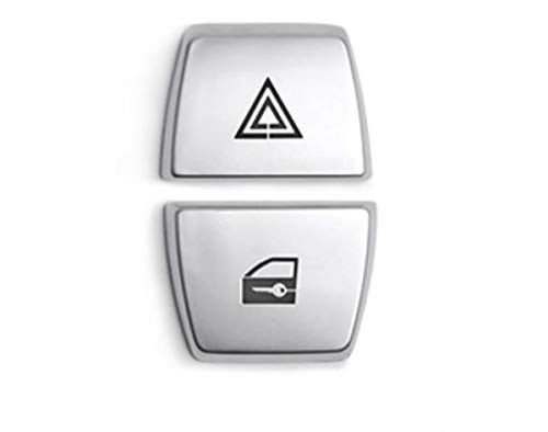 KADEKO Hazard Switch Cover Adhesive Silver Compatible with BMW 5/6/7 серебряный