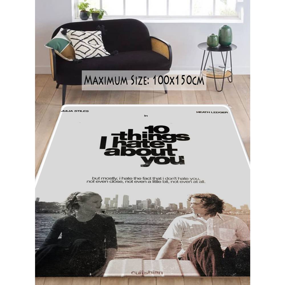 Vintage 10 Things I Hate About You Movie Floor Mat Style Soft Bedroom Floor House Laundry Room Mat Anti-skid Household Carpets
