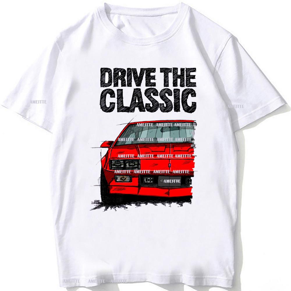 Summer Men Short Sleeve Drive The Classic Camaro 3 Gen Z28 Late Model T-Shirt Cool Boy White Te