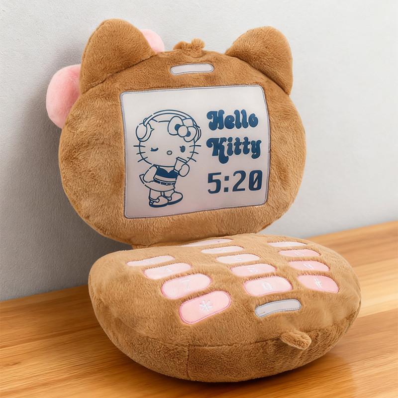

Подушка-плюш в виде раскладного телефона Hello Kitty с держателем для телефона для детского сна и комфорта, подарок 35x45