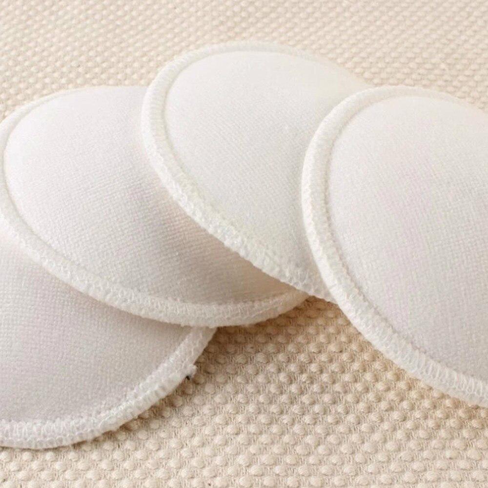 4PCS Washable Reusable Breastfeeding Nursing Pads Bag White Soft Absorbent Cotton for Mothers