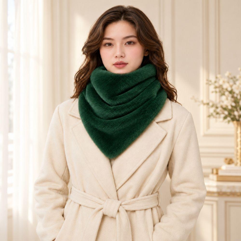 Faux Fur Faux Fur Scarf Long Wrap Neck Warmer New Triangle Neck Scarf Winter Outfits