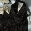 Star Print Ice Silk Women Spring And Autumn Pajamas Long Sleeves High-End Fashion Loungewear Suit