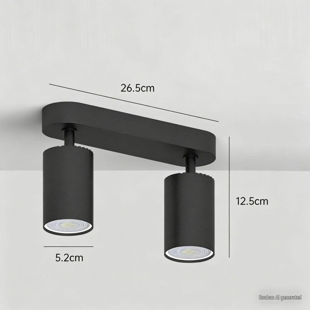 Round GU10 Surface Mounted Spotlight, Anti-Glare Minimalist Ceiling Downlight for Living Rooms, Aisles, and Cloakrooms