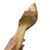 [Spot] Spitz zulaufende Bankett-High Heels Damen neue bestickte Stiletto-Pumps Temperament bestickte hohe Absätze coole Slipper