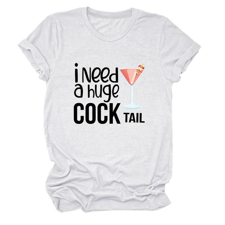 I Need a Huge Trendy Plus Size Women's Crew Neck Short Sleeve T-shirt