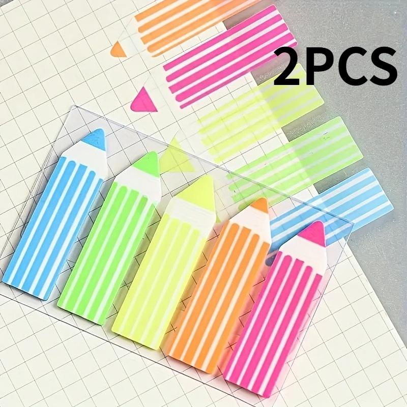 

2/4PCS Colorful Pencil-Shaped Sticky Notes, Multifunctional And Decorative Memos for Reminders, Planning, for school supplies