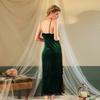 Seksowna Koronkowa Aksamitna Sukienka Cami Vintage Elegancka z Wysokim Rozcięciem Koszula Nocna Przyjazna dla Skóry Odzież do Domu 137 Luksusowa Ponadczasowa Bielizna Nocna Idealna na Zimne Nocne