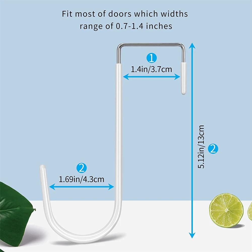 4PCS Rubbe Towel and Coats Hangers Nonstick and Non-punching Over the Door Hooks Bathroom Bedroom Kitchen Hanging Organizer Bra