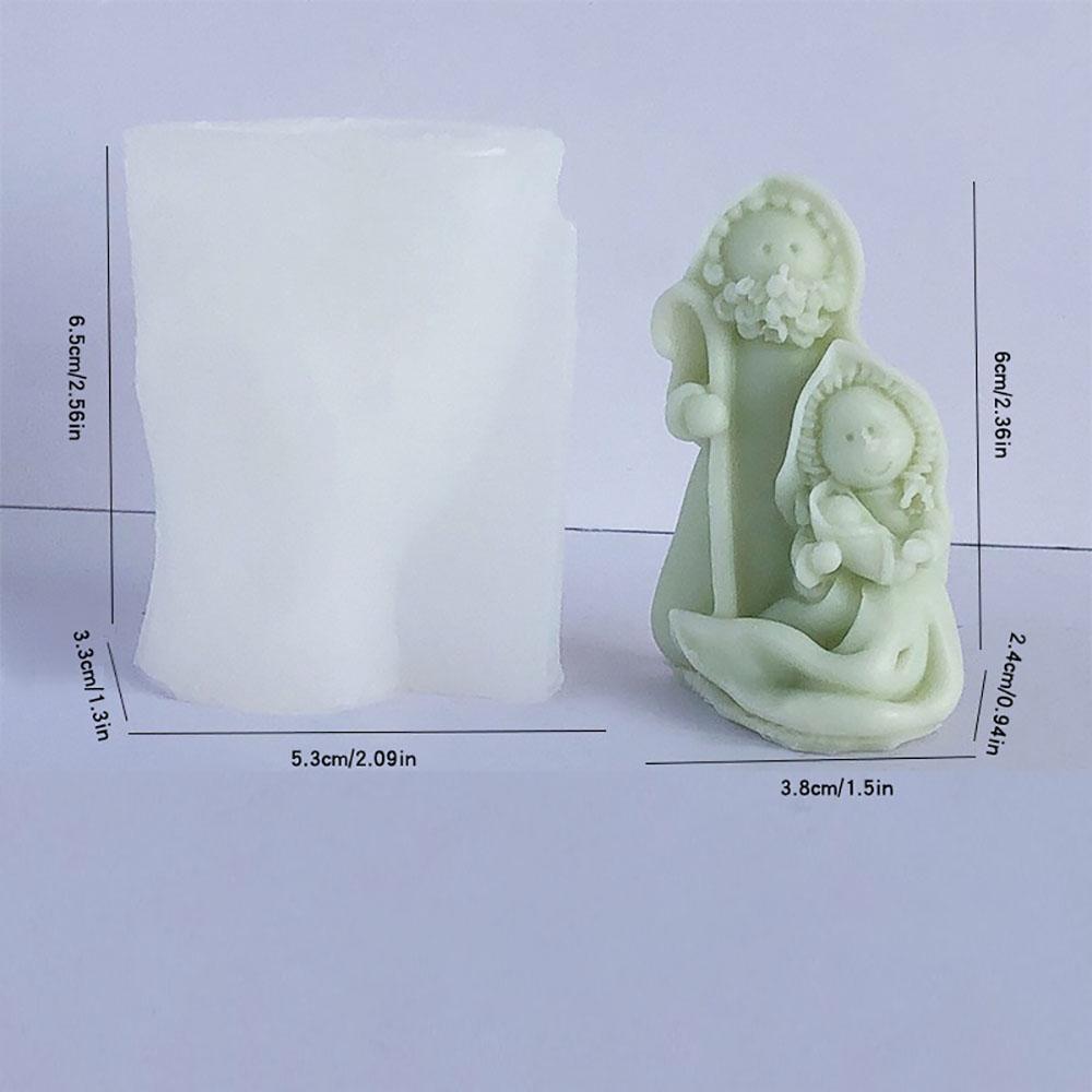 3D Virgin Mary Silicone Mold Holy Family Candle Mold Religious Portrait Soap Resin Mould Mother of God Plaster Ornament Making