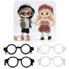 5Pieces Black Frame Glasses Mini Doll Accessory Doll Photo Props Round Square Frame Glasses Miniatures Doll House Props