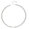 Geometric Zirconia Chain Necklace Stainless Steel Adjustable Length Collarbone Chain For Women Layering Jewelry