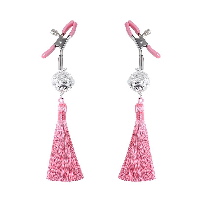 1 Pair Metal Bells Nipple Clamps With Tassel For Women Flirting Teasing Exotic Intimate Body Jewelry Pleasure Accessory