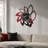 Removable Sticker Mirror Wall Clock Hollow Floral Design Self Adhesive Clock Decal  Home Wall Art