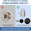 Replacement for D Faucet 13 Series Single-Function Shower Valve Trim Kit, Shower Handle, Brushed Nickel Shower Trim Kit T13020-SS (Cartridge and