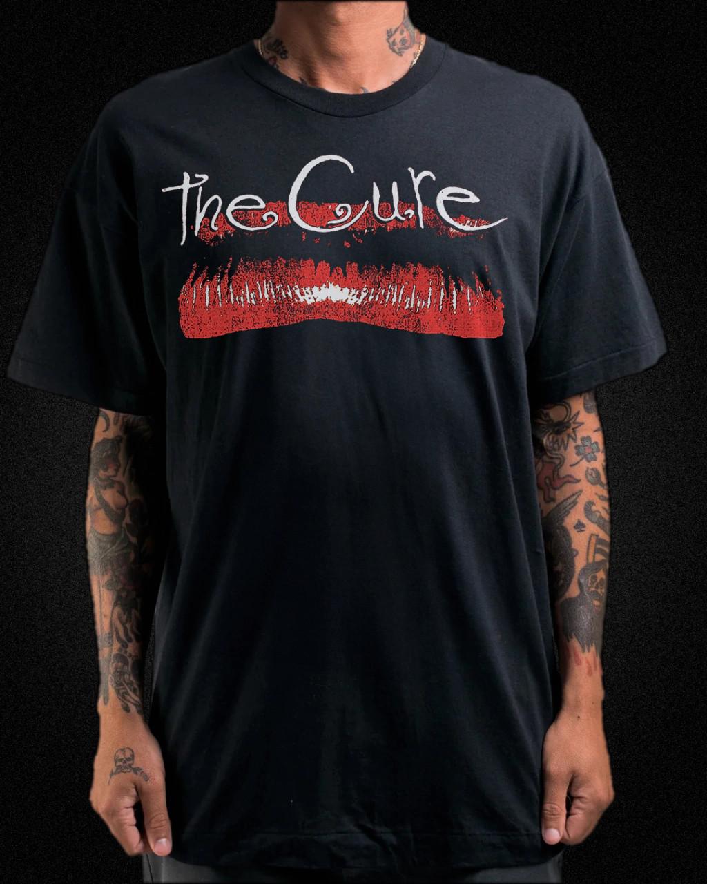 The Cure - Kiss me Kiss me Heavy Cotton Black Unisex T-shirt Size S-5XL S
