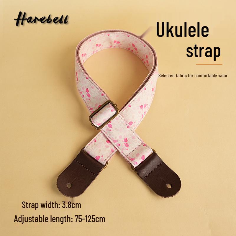 

Ukulele Strap with Retro Plaid Floral Reddish Flower Pattern PO-079 Reddish Flower Pattern